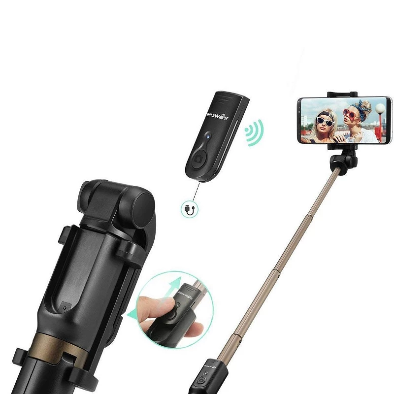 Perche à selfie, trépied extensible avec télécommande Bluetooth