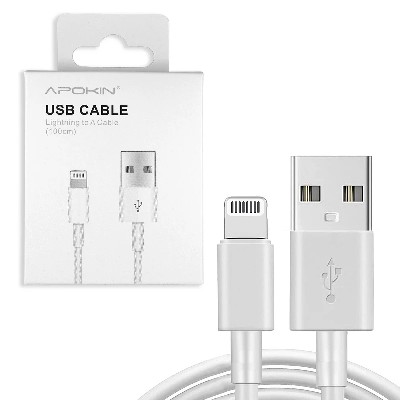 ✓ Cargador carga rapida movil APOKIN PC802L USB-A 2.4 A Cable