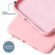 Funda Silicona Suave tipo Apple Rosa Palo para Oppo A74 5G