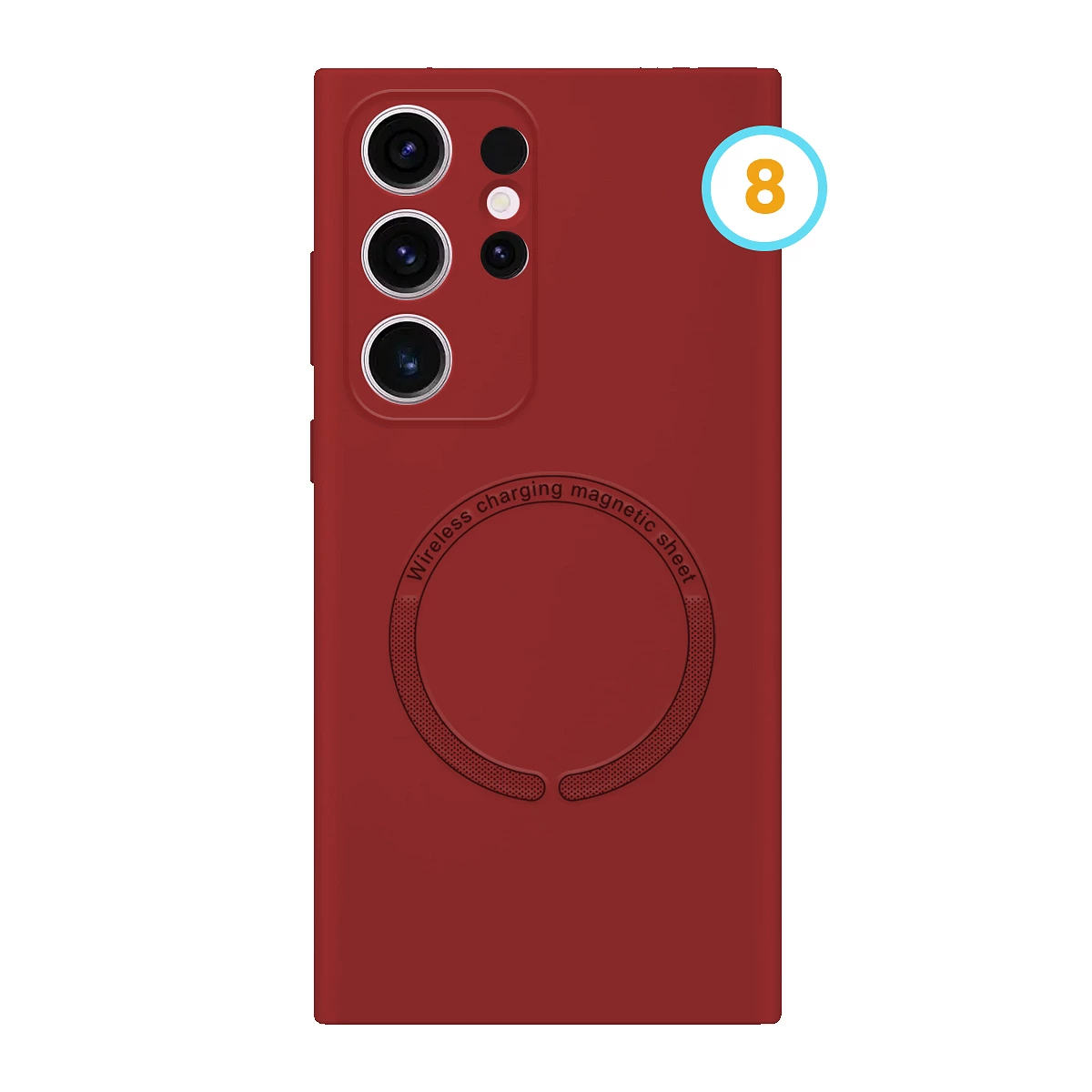 Funda transparente 3 en 1 para Samsung Galaxy S23 Ultra funda de silicona  con marco roja - ✓