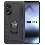 Funda Aluminio Antigolpe  Oppo A38 4G con Imán y Soporte de Anilla 360