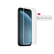 Cristal templado iPhone XS Max Protector de Pantalla Transparente borde Silicona