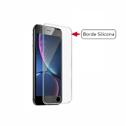 Cristal templado iPhone 6 Plus Protector de Pantalla Transparente borde Silicona