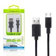 (Pack 20) Cable de Datos y Carga APOKIN USB 2.0 a Micro USB 1m Negro