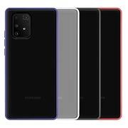 Funda Gel Samsung Galaxy A91/S10 Lite Smoked con borde de color