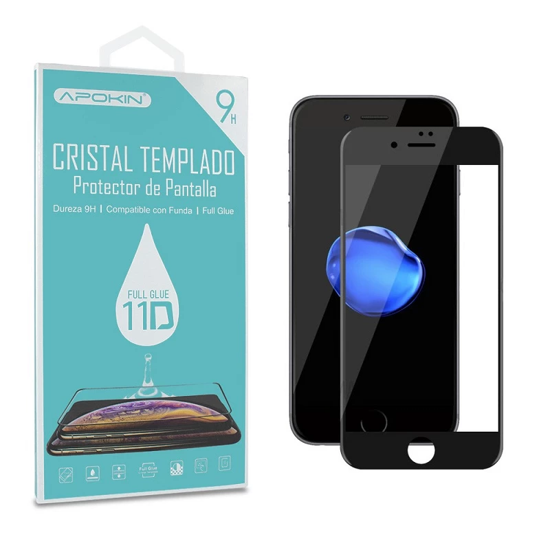 Protector Pantalla Full 3D Rosa Cristal Templado el iPhone 7 / iPhone 8 /  iPhone SE 2020