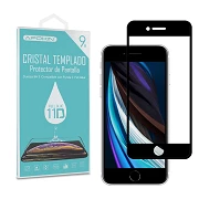 Cristal templado Full Glue 11D Premium iPhone SE 2020 Protector de Pantalla Curvo Negro