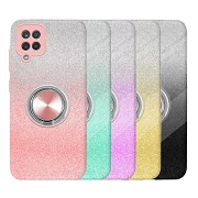 Silicone Case Bright Samsung Galaxy A12 with magnet and ring support 360o 5 Colors
