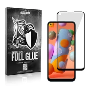 Full Glue 5D Cristal temperado Samsung Galaxy A11 Curve Preto Protetor de tela