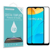 Full Glue Tempered Crystal 11D Premium Oppo A15 Black Curve Screen Protector