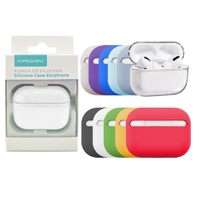 Funda Silicona Auriculares AirPods Pro 2 con mosquetón colores surtidos