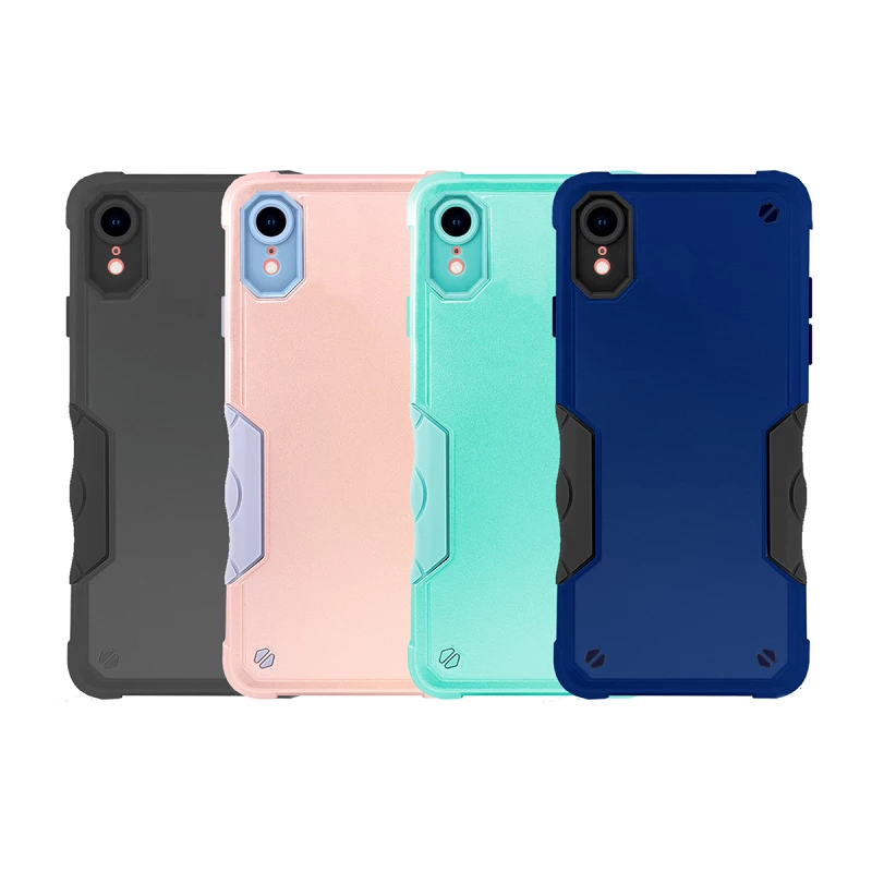 Carcasa iPhone XR Borde Metalizado (Azul)