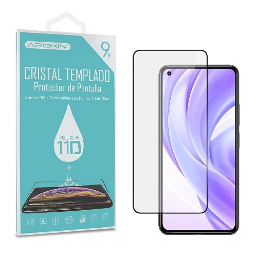 Cristal templado Full Glue 11D Premium Xiaomi Mi 11 Lite Protector de Pantalla Curvo Negro